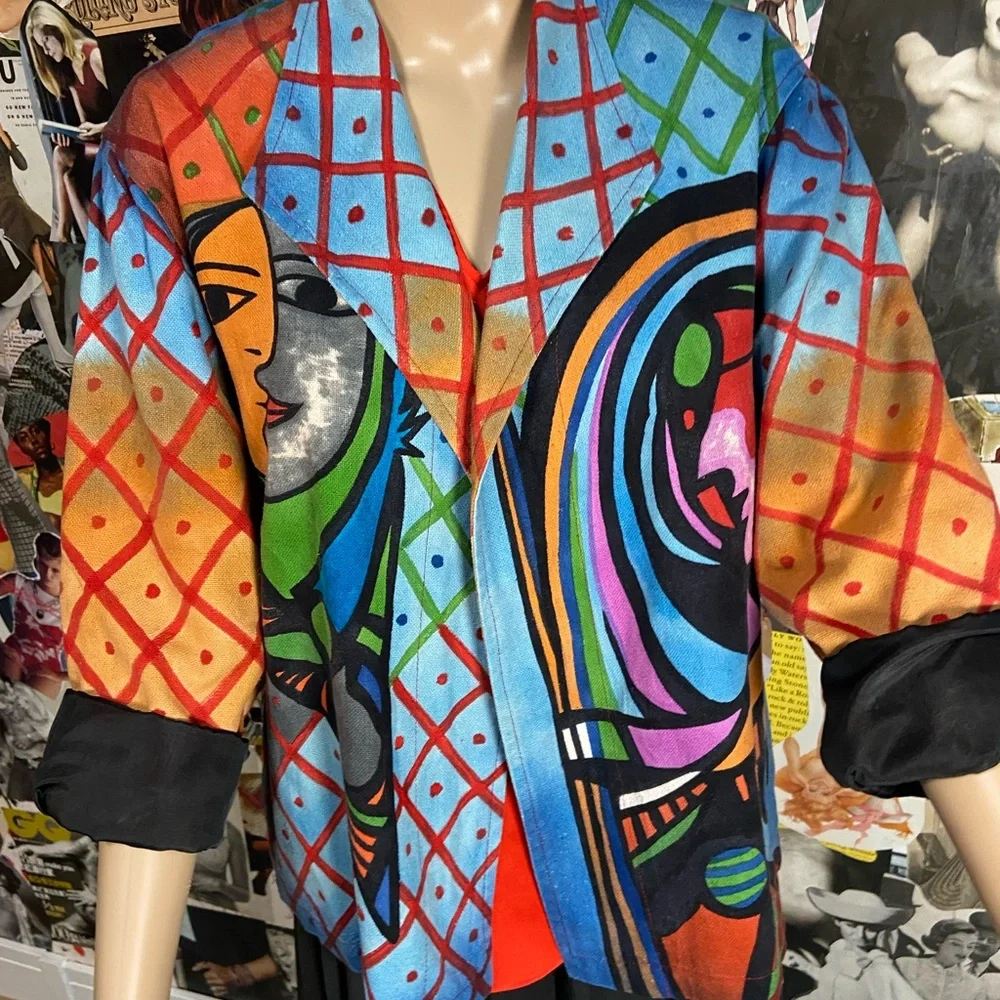 Vibrant Multicolor Women's Blazer - Picture 6 of 10